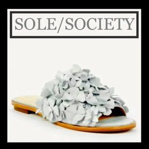 SOLE/SOCIETY -  NEW FLOWER SANDALS, SIZE 7.5